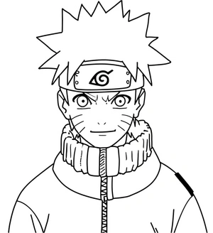 Naruto Smiling Coloring Page