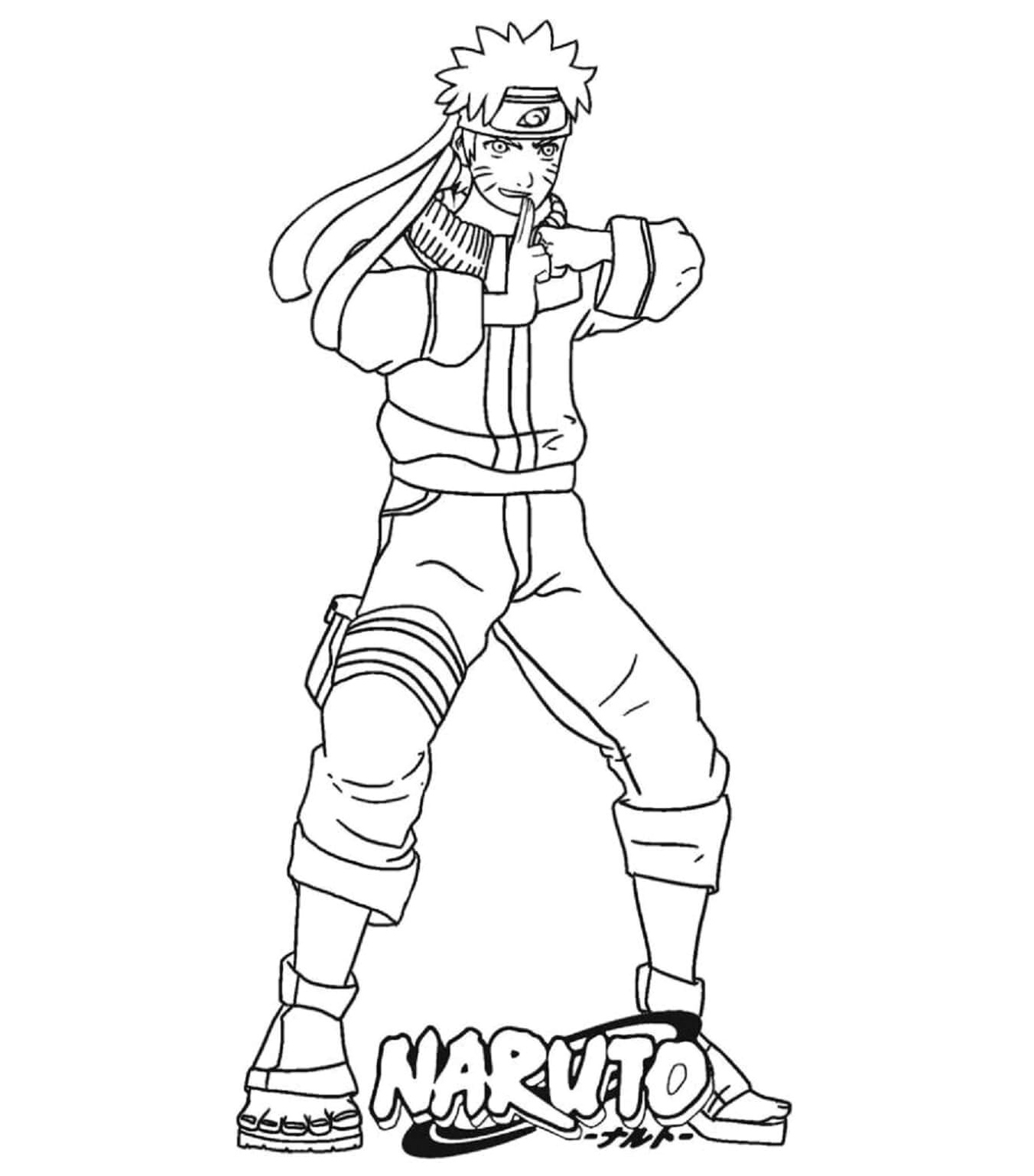 Tiny Naruto Engaging in Battle Coloring Page