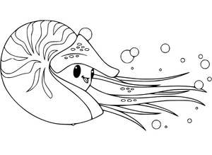 Adorable Seashell Pattern Coloring Page