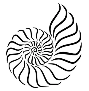 Simple Nautilus Shell Coloring Page
