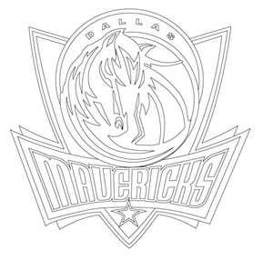 Logo of the Mavericks Coloring Page