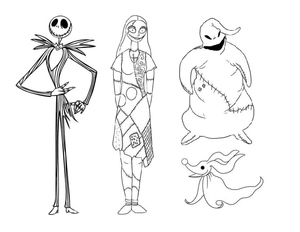 Nightmare Before Christmas Coloring Page 4