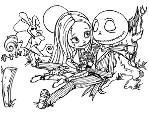 Nightmare Before Christmas Coloring Page 6