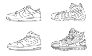 Four Pairs of Nike Shoes