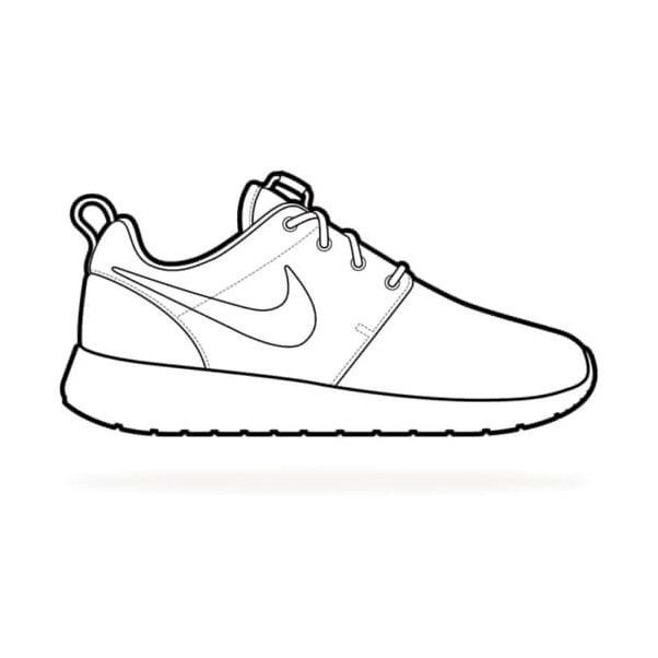 Free Download of Nike Shoes Coloring Page Coloring Page