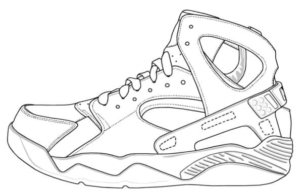 Nike Sneaker Coloring Page