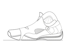 Stylish Nike Sneaker Coloring Page