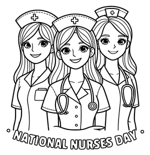 Free Printable Coloring Page for Nurses Day