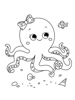 Adorable Octopus and Friends