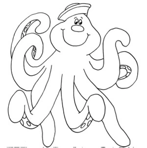 Happy Octopus Coloring Page