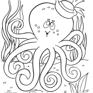 Hilarious Octopus Coloring Page