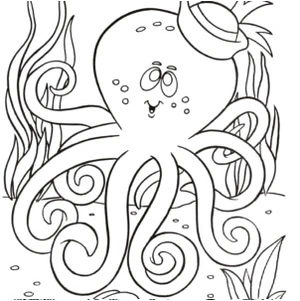 Hilarious Octopus Coloring Page