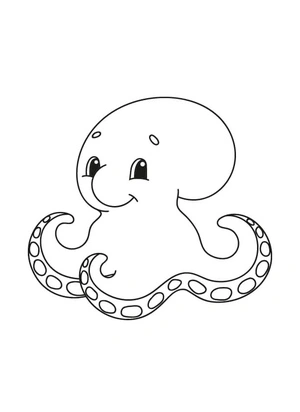 Kind Octopus Coloring Page