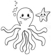 Octopus with a Smiling Starfish