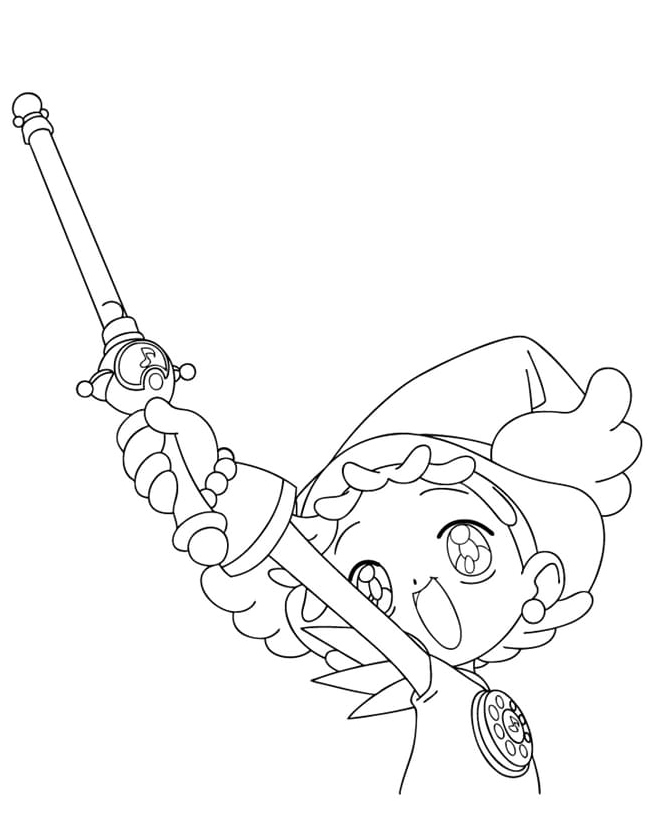 Printable Ojamajo Doremi Coloring Page Coloring Page