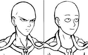 Printable Coloring Page featuring One Punch Man