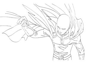 Printable One Punch Man Coloring Page