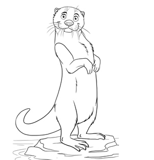 Happy Otter Standing