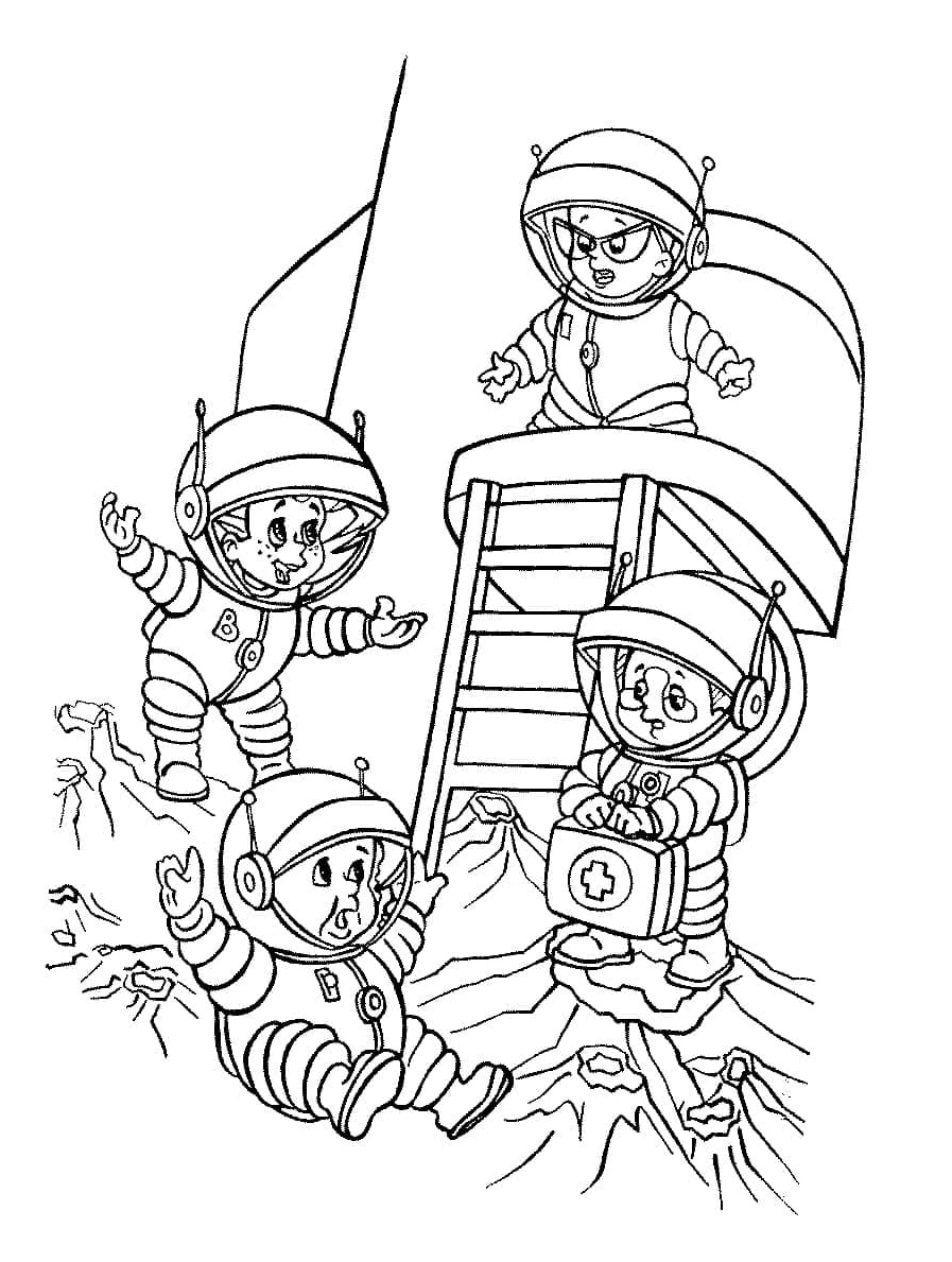 Outer Space for Kids Coloring Page