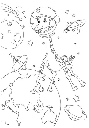 Outer Space Giraffe