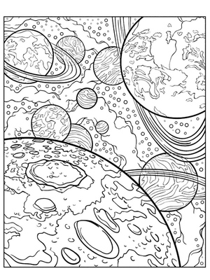 Print Outer Space and name it "Coloring Page of the Universe"