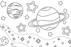Printable Space Coloring Page