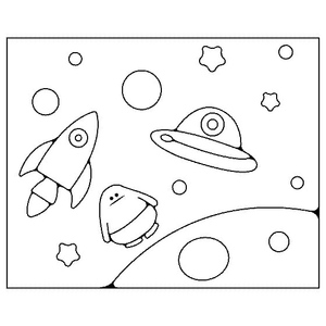 Space-themed illustration
