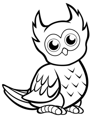 Adorable Owl Coloring Page for Children
