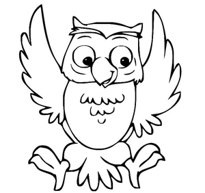 Printable Joyful Owl Coloring Page