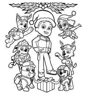 Christmas-themed Paw Patrol