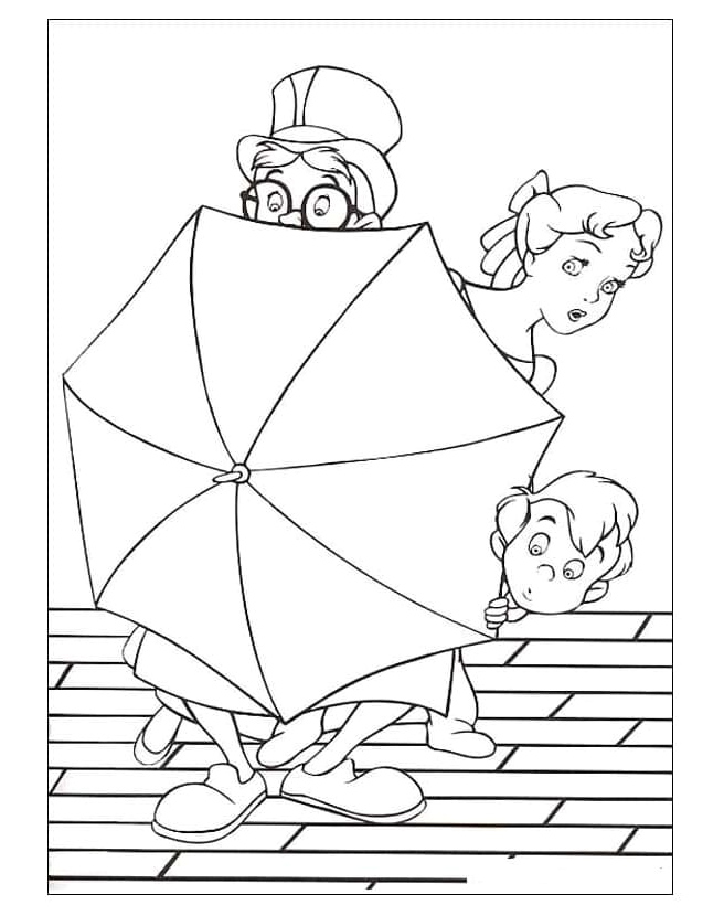 Children from the world of Peter Pan Coloring Page