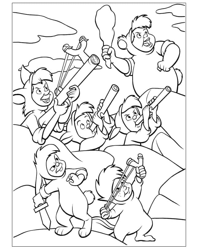 Lost Boys - Disney's Peter Pan Coloring Page