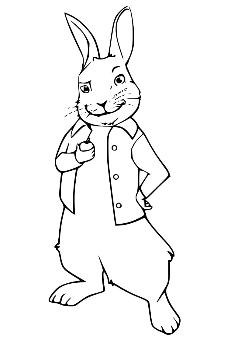 Awesome Peter Bunny Coloring Page