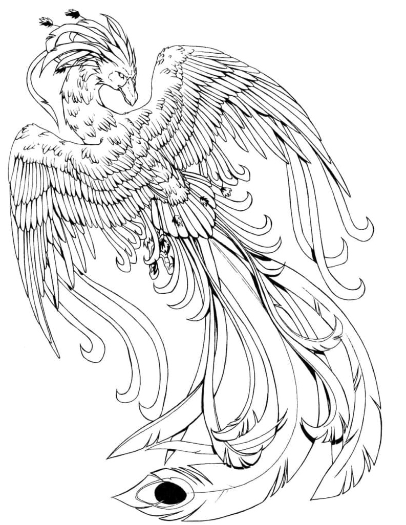 Incredible Firebird Coloring Page