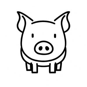 A Basic Pig Coloring Page