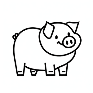 Adorable Grinning Piggy