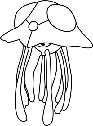 Coloring Page: Tentacruel Pokémon Coloring Page