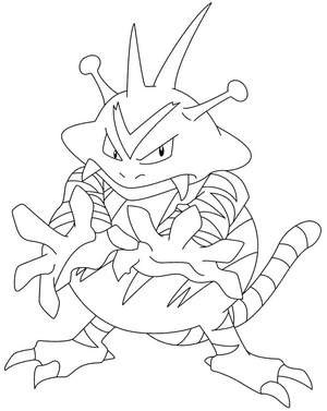 Electric Pokemon - Electabuzz Coloring Page