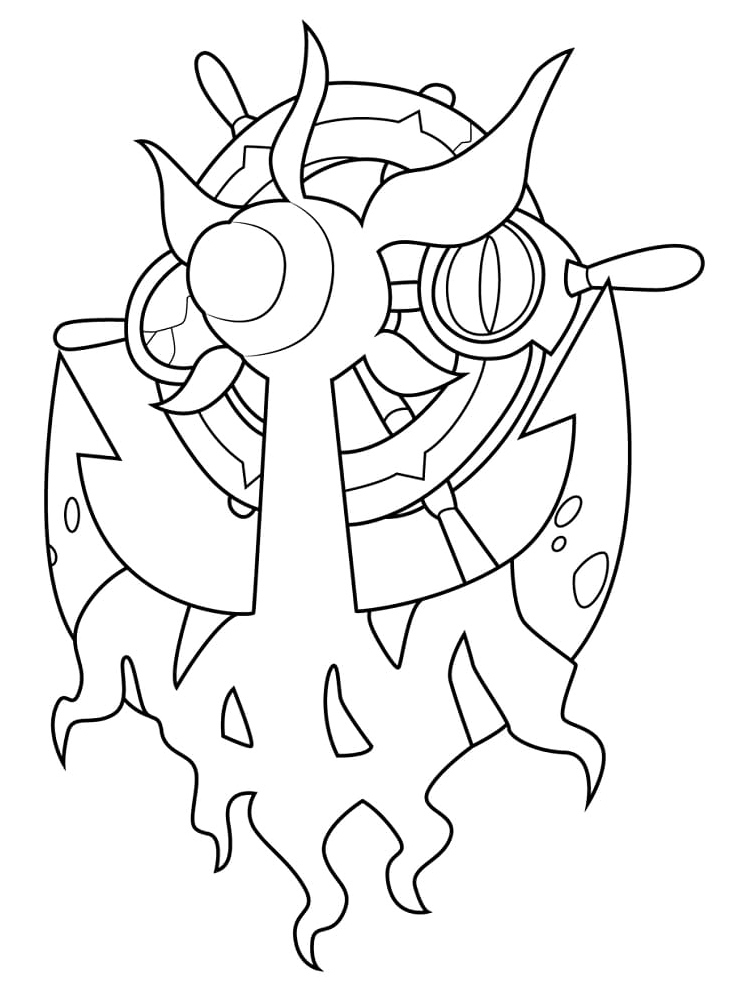 Pokemon Dhelmise Coloring Page