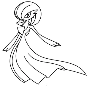 Pokemon Gardevoir Coloring Page