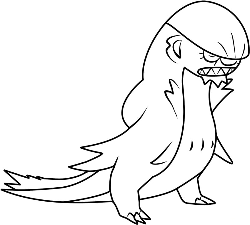Pokemon Gumshoos Coloring Page