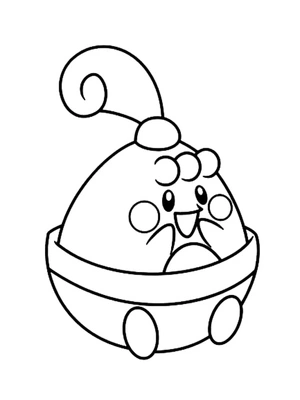 Pokemon Happiny Coloring Page