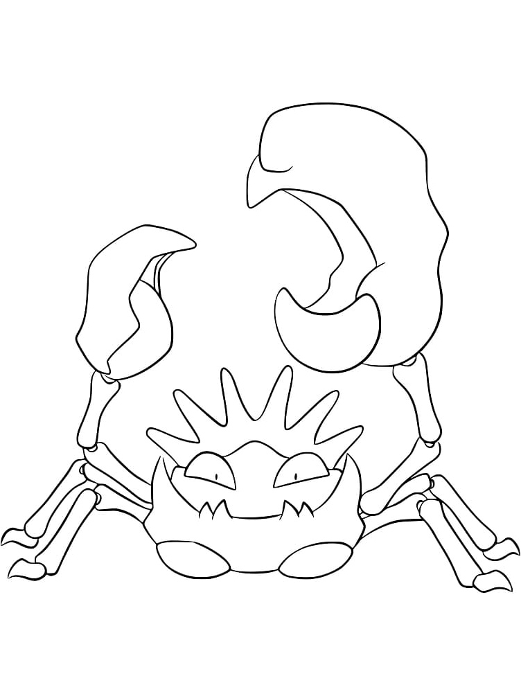 Pokemon Kingler Coloring Page