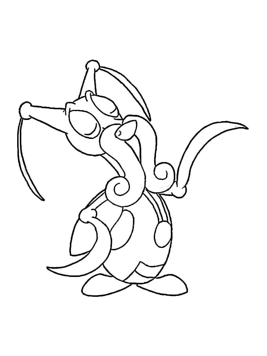 Pokémon Kricketune Coloring Page
