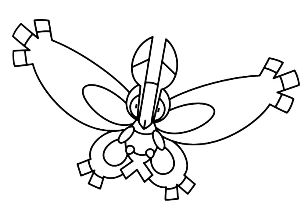 Pokemon Mothim Coloring Page