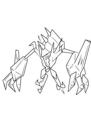 Pokemon: Necrozma Coloring Page