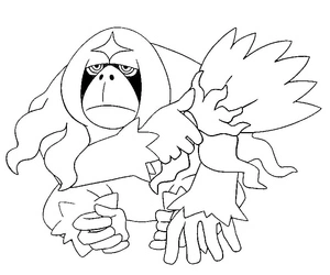 Pokemon Oranguru Coloring Page