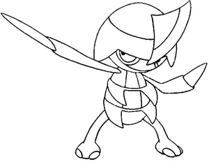 Pokémon Pawniard Coloring Page