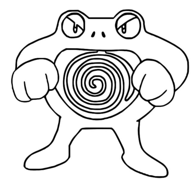 Pokemon Poliwrath Coloring Page