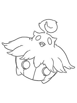 Pokemon Pumpkaboo Coloring Page